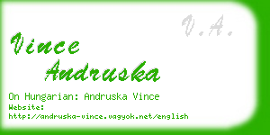 vince andruska business card